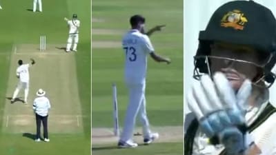 Mohammed Siraj was not pleased with Steve Smith's last minute pullout. (Screengrab) Mohammed Siraj was not pleased with Steve Smith's last minute pullout. (Screengrab)