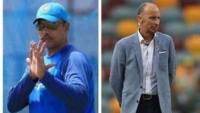 Ravi Shastri and Nasser Hussain Ravi Shastri and Nasser Hussain