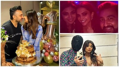 Raj Kundra has shared a montage of pictures on the occasion of Shilpa Shetty's birthday. Raj Kundra has shared a montage of pictures on the occasion of Shilpa Shetty's birthday.