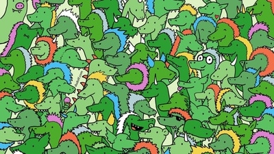 Viral Brain Teaser: Can you quickly spot three crocodiles? (Facebook/@thedudolf)