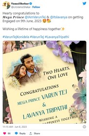 Varun and Lavanya have been dating for some time now and have also worked together in films. Varun and Lavanya have been dating for some time now and have also worked together in films.