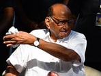 NCP chief president Sharad Pawar addresses the media, at Silver Oak, in Mumbai, India, on Thursday.
