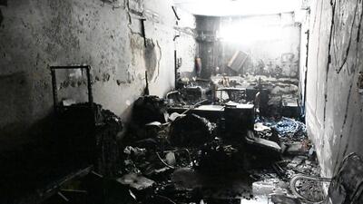 A view of the hospital from where 19 newborns were rescued from a fire in the early hours of the morning at Vaishali Colony, in New Delhi on Friday. (Vipin Kumar/HT) A view of the hospital from where 19 newborns were rescued from a fire in the early hours of the morning at Vaishali Colony, in New Delhi on Friday. (Vipin Kumar/HT)