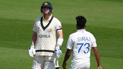 India's Mohammed Siraj in action with Australia's Steve Smith (Action Images via Reuters)