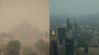 As New Yorkers (right) struggles with smog filled skyline, New Delhi (left) can offer some lessons to the the dwellers of Big Apple. As New Yorkers (right) struggles with smog filled skyline, New Delhi (left) can offer some lessons to the the dwellers of Big Apple.
