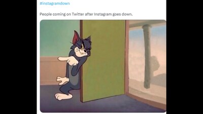 A meme shared by a Twitter user on Instagram outage. (Twitter/@Raunaqbhargava1) A meme shared by a Twitter user on Instagram outage. (Twitter/@Raunaqbhargava1)