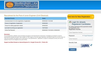 RBI Recruitment 2023: Apply for 35 Junior Engineer vacancies RBI Recruitment 2023: Apply for 35 Junior Engineer vacancies