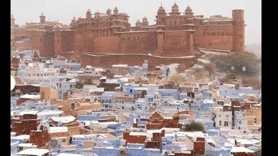 AI generated pictures of snow in Jodhpur. (Reddit/@ezio98475) AI generated pictures of snow in Jodhpur. (Reddit/@ezio98475)