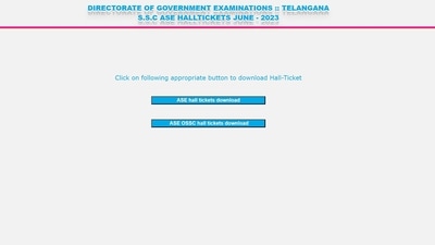 Telangana SSC supplementary admit card 2023 released at bse.telangana.gov.in Telangana SSC supplementary admit card 2023 released at bse.telangana.gov.in