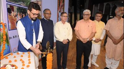 Union minister of information, broadcasting, youth affairs and sports, Anurag Singh Thakur inaugurated a three-day national conference on ‘Recent advances in school education (RASE-2023)’ at Dr Ambedkar National Institute of Technology on Friday. (HT File)