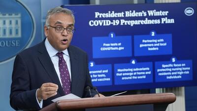 White House COVID-19 Response Coordinator Ashish Jha speaks during the daily briefing at the White House in Washington, Thursday, Dec. 15, 2022. (AP) White House COVID-19 Response Coordinator Ashish Jha speaks during the daily briefing at the White House in Washington, Thursday, Dec. 15, 2022. (AP)