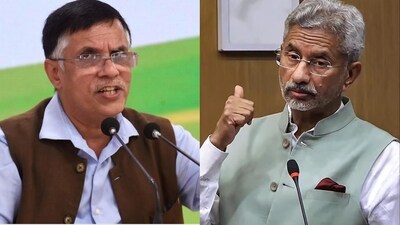 Congress leader Pawan Khera and external affairs minister S Jaishankar. Congress leader Pawan Khera and external affairs minister S Jaishankar.