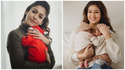 Nayanthara with her twins in new pics shared by Vignesh Shivan. Nayanthara with her twins in new pics shared by Vignesh Shivan.