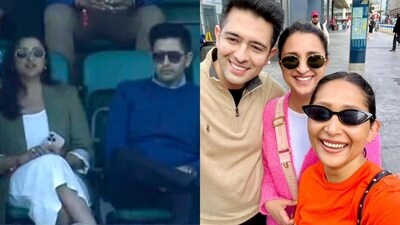 Parineeti Chopra and Raghav Chadha's photos from London. Parineeti Chopra and Raghav Chadha's photos from London.