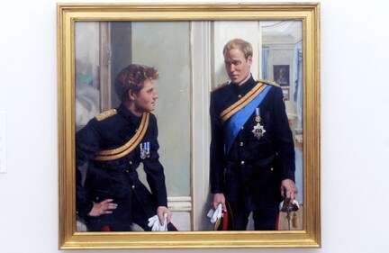 The portrait of Princes William and Harry, crafted by artist Nick Phillips in 2010 (Anwar Hussein/WireImage) The portrait of Princes William and Harry, crafted by artist Nick Phillips in 2010 (Anwar Hussein/WireImage)