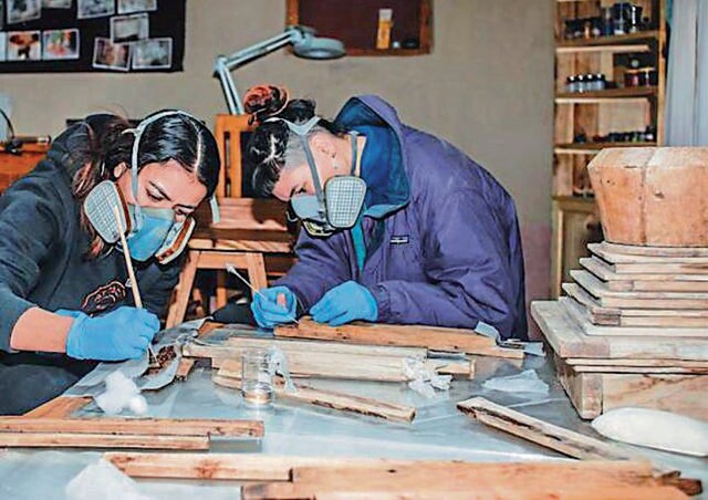 Ice hockey doesn’t pay the bills. So, in 2017, Jahan set up her own studio. “Every household in Ladakh has paintings and artefacts that need restoration,” she says. “We have steady work and are also approached for projects.” Ice hockey doesn’t pay the bills. So, in 2017, Jahan set up her own studio. “Every household in Ladakh has paintings and artefacts that need restoration,” she says. “We have steady work and are also approached for projects.”