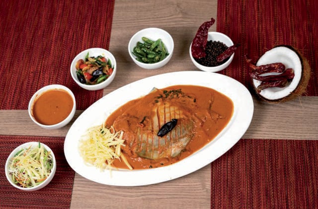 Bharat Excellensea serves an authentic pomfret gassi (above) made by chef Ananda Solomon. (Pratik Chorge)