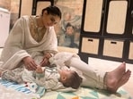 Sonam Kapoor with her son Vayu Kapoor Ahuja.