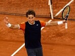 Norway's Casper Ruud celebrates winning his semi final match against Germany's Alexander Zverev