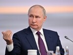 Russian president Vladimir Putin is seen. 