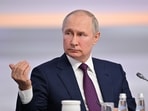 Russian president Vladimir Putin is seen. 