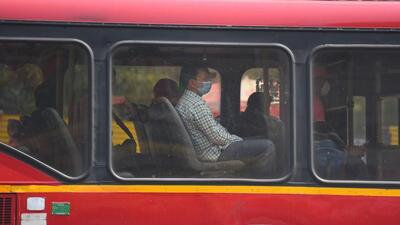 Commuters aboard a DTC bus. (Raj K Raj/HT PHOTO) Commuters aboard a DTC bus. (Raj K Raj/HT PHOTO)