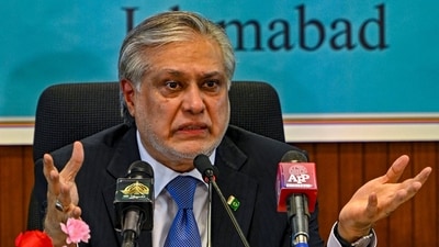 Pakistan Economic Crisis: Pakistan's finance minister Ishaq Dar speaks. (AFP) Pakistan Economic Crisis: Pakistan's finance minister Ishaq Dar speaks. (AFP)