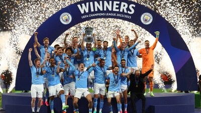 Manchester City won their first UCL crown and also completed the treble. (REUTERS)