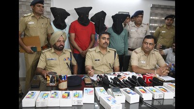 The accused in custody of Chandigarh Police. (Ravi Kumar/HT) The accused in custody of Chandigarh Police. (Ravi Kumar/HT)