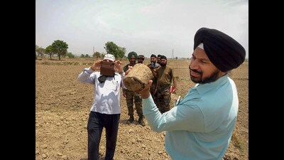The landmine is believed to have been planted over two decades ago as part of an anti-infiltration obstacle system. (PTI Photo)