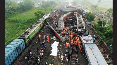 The train tragedy at Bahanaga Bazar railway station of Odisha’s Balasore district =killed 288 passengers and injured over 1,200 (PTI) The train tragedy at Bahanaga Bazar railway station of Odisha’s Balasore district =killed 288 passengers and injured over 1,200 (PTI)