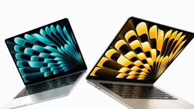 Netizens say there is an optical illusion hidden in this wallpaper of new Macbook Air. (Screengrab) Netizens say there is an optical illusion hidden in this wallpaper of new Macbook Air. (Screengrab)