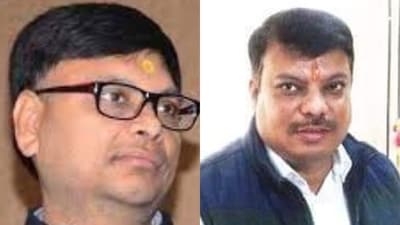 BJP leader Hitesh Bajpai (L) and MP Congress MLA Umang Singhar. (File/Twitter) BJP leader Hitesh Bajpai (L) and MP Congress MLA Umang Singhar. (File/Twitter)