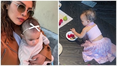 Priyanka Chopra's daughter wore a lehenga for the first time. Priyanka Chopra's daughter wore a lehenga for the first time.