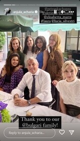 The actor was seen with several people as they sat at a table.