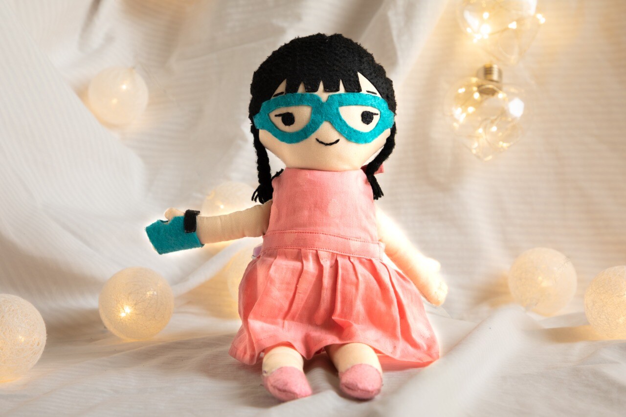 Ginny, a doll, comes with the idea of teaching children about inclusivity and how being different is okay.