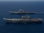 INS Vikrant (R 11) and INS Vikramaditya (R 33) in action off the coast of Goa in Arabian Sea on June 3 INS Vikrant (R 11) and INS Vikramaditya (R 33) in action off the coast of Goa in Arabian Sea on June 3