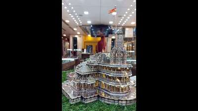 A replica of the Ayodhya Ram Mandir (Agency file) A replica of the Ayodhya Ram Mandir (Agency file)