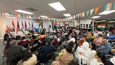 Indian Americans listen to the 100th episode of Prime Minister Narendra Modi's flagship radio programme, "Mann Ki Baat", in Washington on Sunday. (ANI) Indian Americans listen to the 100th episode of Prime Minister Narendra Modi's flagship radio programme, "Mann Ki Baat", in Washington on Sunday. (ANI)
