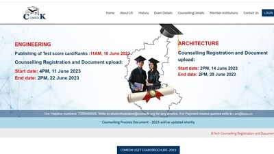 COMEDK 2023 counselling registration process to begin today at comedk.org COMEDK 2023 counselling registration process to begin today at comedk.org