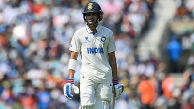 Shubman Gill walks back to the pavilion after his dismissal during play on day 4 of the World Test Championship cricket final match between Australia and India (AFP) Shubman Gill walks back to the pavilion after his dismissal during play on day 4 of the World Test Championship cricket final match between Australia and India (AFP)