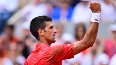 Novak Djokovic celebrates a point against Casper Ruud during their men's singles final at French Open 2023 (AFP) Novak Djokovic celebrates a point against Casper Ruud during their men's singles final at French Open 2023 (AFP)