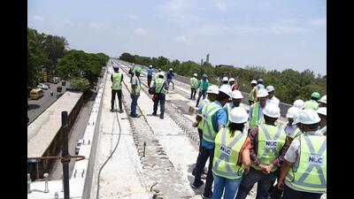 The Maharashtra Metro Railway Corporation Limited (Maha-Metro) has set a target to complete all metro work in the city by December this year, said officials. (HT FILE PHOTO) The Maharashtra Metro Railway Corporation Limited (Maha-Metro) has set a target to complete all metro work in the city by December this year, said officials. (HT FILE PHOTO)