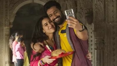 Zara Hatke Zara Bachke box office: Sara Ali Khan and Vicky Kaushal in a still from the film. Zara Hatke Zara Bachke box office: Sara Ali Khan and Vicky Kaushal in a still from the film.