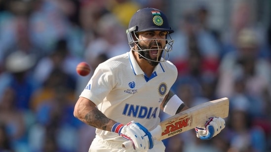 India's Virat Kohli shouts to his playing partner India's Ajinkya Rahane on the fourth day of the ICC World Test Championship Final (AP)