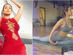 Malaika Arora practises a 'stress-relieving yoga pose' in new workout video. Malaika Arora practises a 'stress-relieving yoga pose' in new workout video.