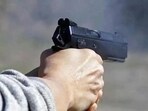 The family was in the garden of their home in the village of Saint-Herbot near Quimper in Brittany on Saturday night when their neighbour appeared with a firearm, according to the initial investigation.