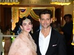 Saba Azad and Hrithik Roshan attended Madhu Mantena's reception on Sunday. Saba Azad and Hrithik Roshan attended Madhu Mantena's reception on Sunday.