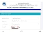MHT CET result 2023 (Screengrab of Maharashtra CET result page) 