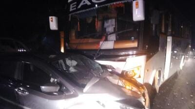 Two brothers severely hurt after speeding bus rams car in Gurugram Two brothers severely hurt after speeding bus rams car in Gurugram